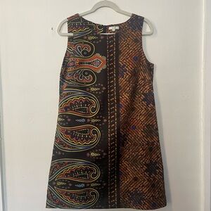 Jade Black and Brown Patterned Mini Dress